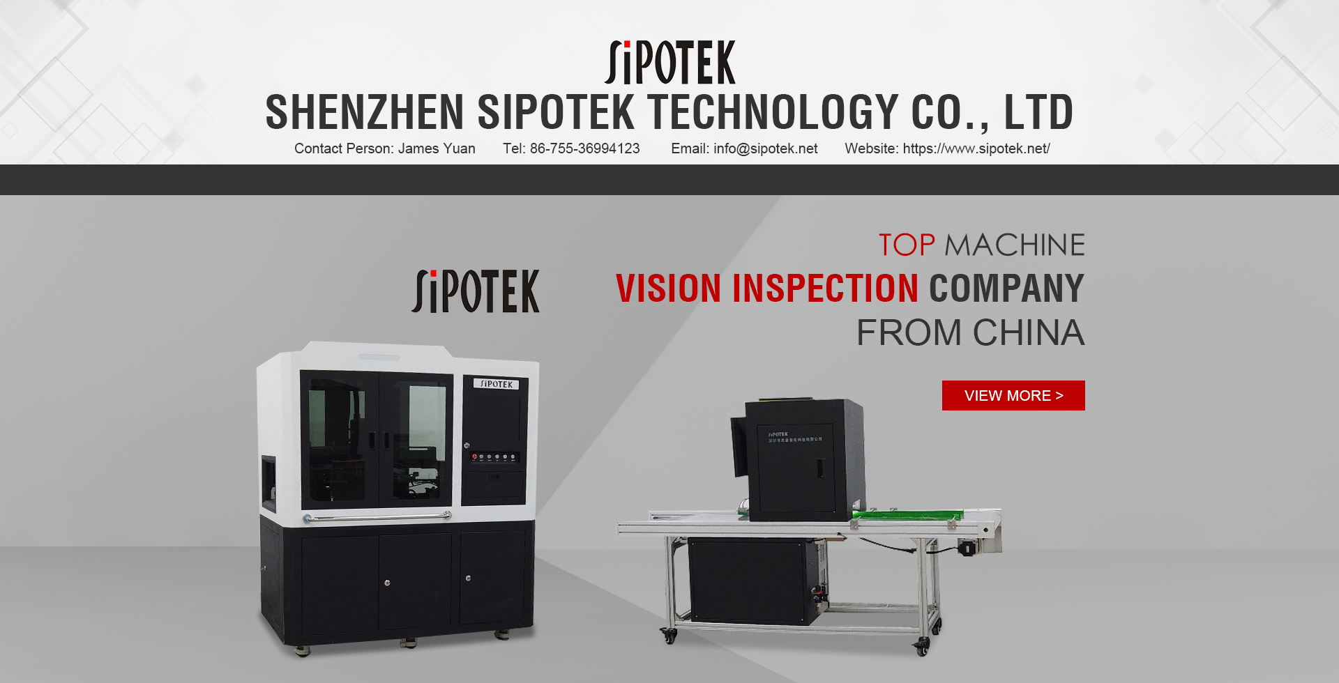 Sipotek Visual Inspection Machine